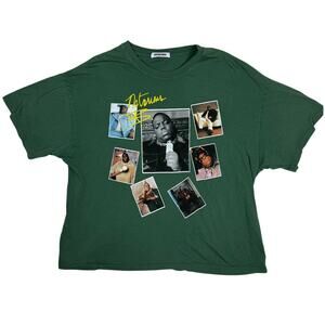 Daydreamer Biggie Signature Graphic 90s Oversized T Shirt Green One Size
